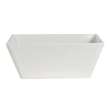 Delfin Hospitality Square Bowl 11 3/4 in x 11 3/4 in x 4 1/2 in (6 3/4 qts) Quadro White - Set of 6
