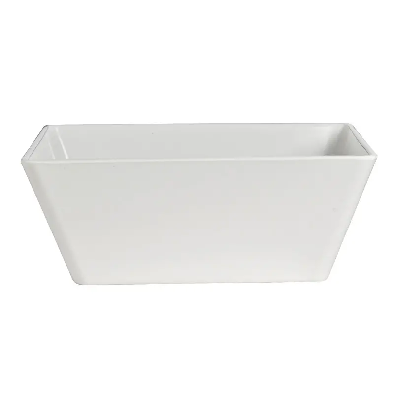 Delfin Hospitality Square Bowl 11 3/4 in x 11 3/4 in x 4 1/2 in (6 3/4 qts) Quadro White - Set of 6
