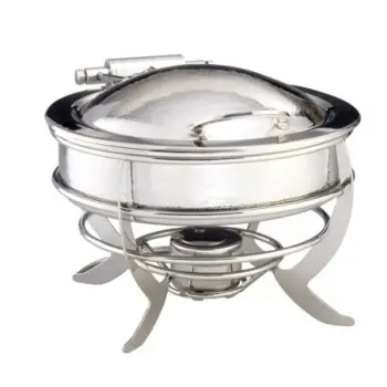 DW Haber Chafer Saturn 2 Gal Round Hinged Hammered Stainless Steel