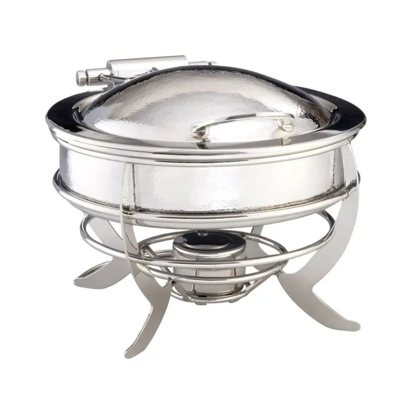 DW Haber Chafer Saturn 2 Gal Round Hinged Hammered Stainless Steel