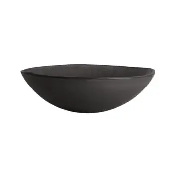 My Glass Studio Serving Bowl 10 1/8 in x 3 3/8 in (2 1/4 qt) Mid Modern Solid Dark Grey - Set of 4
