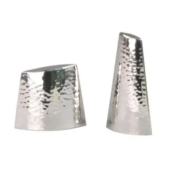DW Haber Salt And Pepper Set Tear Drop Hammered Stainless Steel - Set of 6