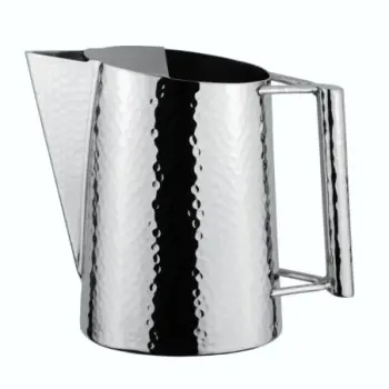 DW Haber Water Pitcher Tear Drop with Ice Guard Hammered (2 qt) Stainless Steel