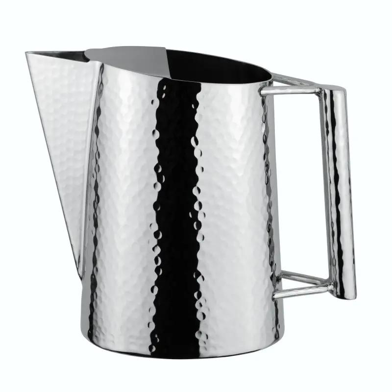 DW Haber Water Pitcher Tear Drop with Ice Guard Hammered (2 qt) Stainless Steel