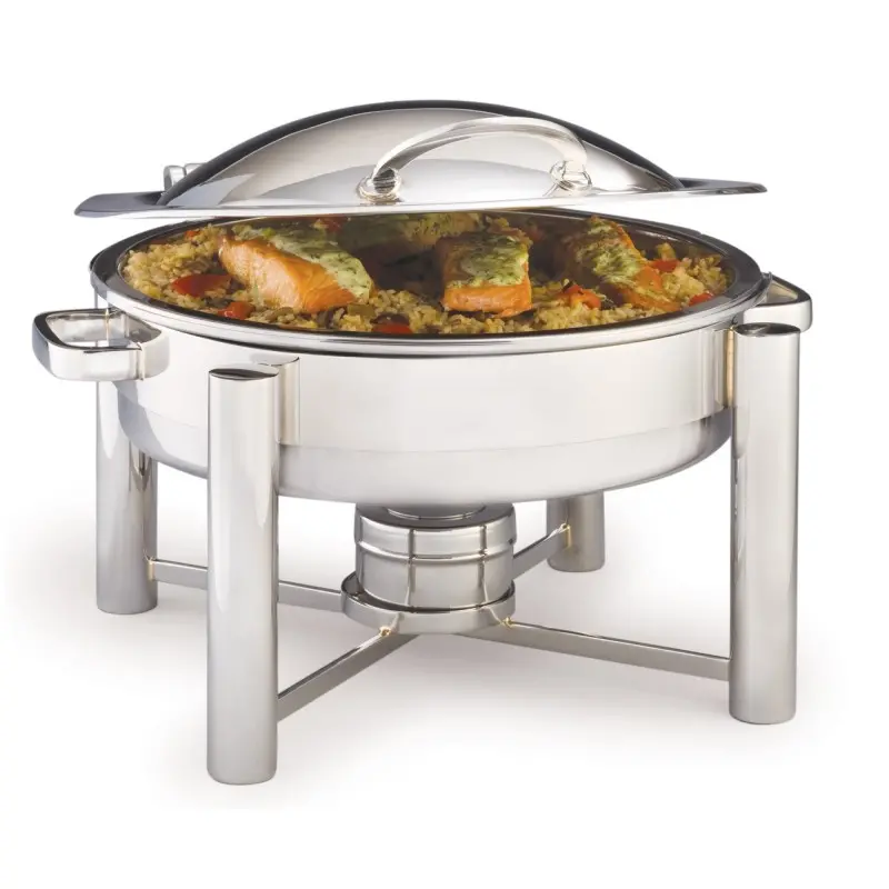 DW Haber Chafer Tempo 2 Gal Round Hinged Stainless Steel