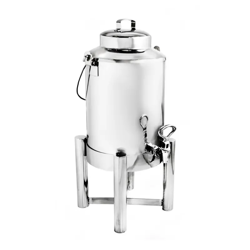 DW Haber Milk Dispenser Tempo 5 1/2 qt insulated with Ice Sleeve Stainless Steel
