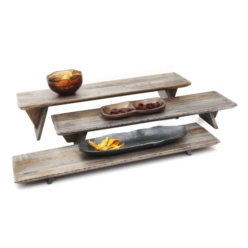 DW Haber Riser Set Wood 23 in x 6 in includes 3 Heights Ash Grey 1 1/2, 3 1/2, 5 1/2 in Heights DW Haber Riser Set Wood 23 in x 6 in includes 3 Heights Ash Grey 1 1/2, 3 1/2, 5 1/2 in Heights