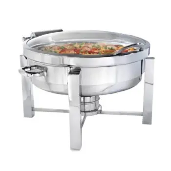 DW Haber Chafer Tower 2 Gal Round Full Glass Hinged Stainless Steel
