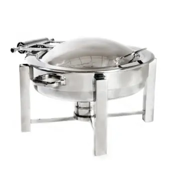 DW Haber Chafer Tower 2 Gal Round Hinged Stainless Steel