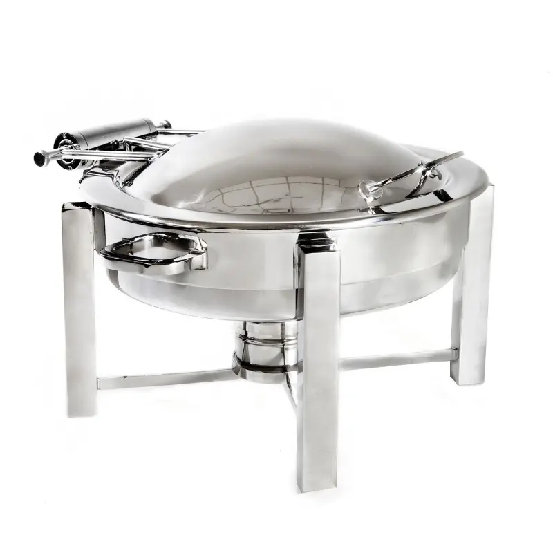 DW Haber Chafer Tower 2 Gal Round Hinged Stainless Steel
