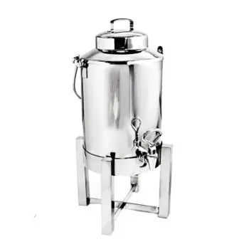 DW Haber Milk Dispenser Tower 5 1/2 qt insulated with Ice Sleeve Stainless Steel