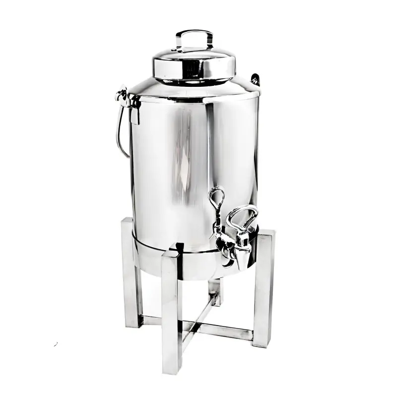 DW Haber Milk Dispenser Tower 5 1/2 qt insulated with Ice Sleeve Stainless Steel DW Haber Milk Dispenser Tower 5 1/2 qt insulated with Ice Sleeve Stainless Steel