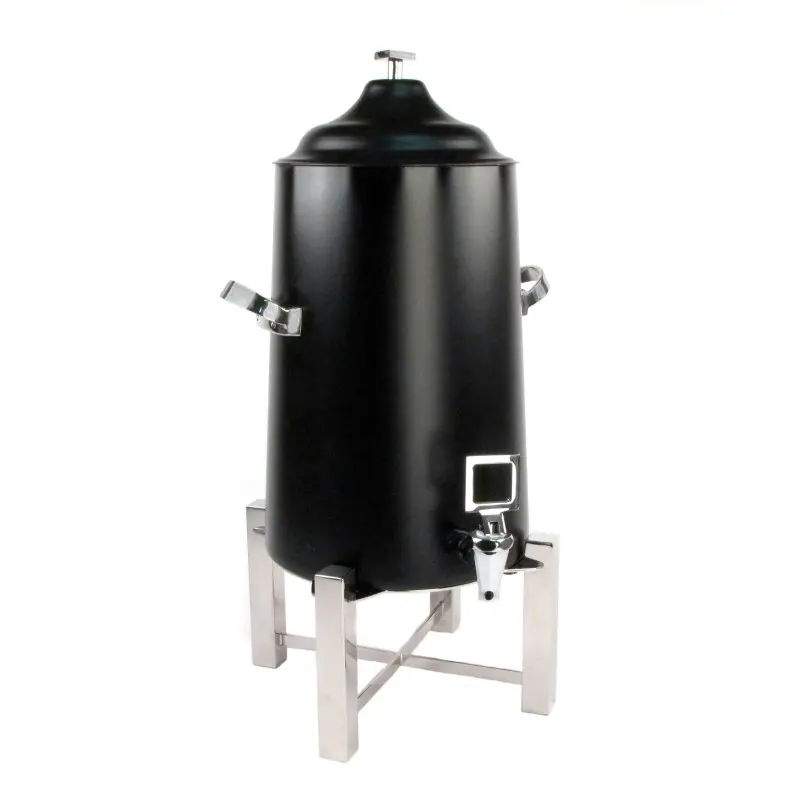 DW Haber Urn Tower 5 Gal Vacuum insulated Black And Stainless Steel DW Haber Urn Tower 5 Gal Vacuum insulated Black And Stainless Steel