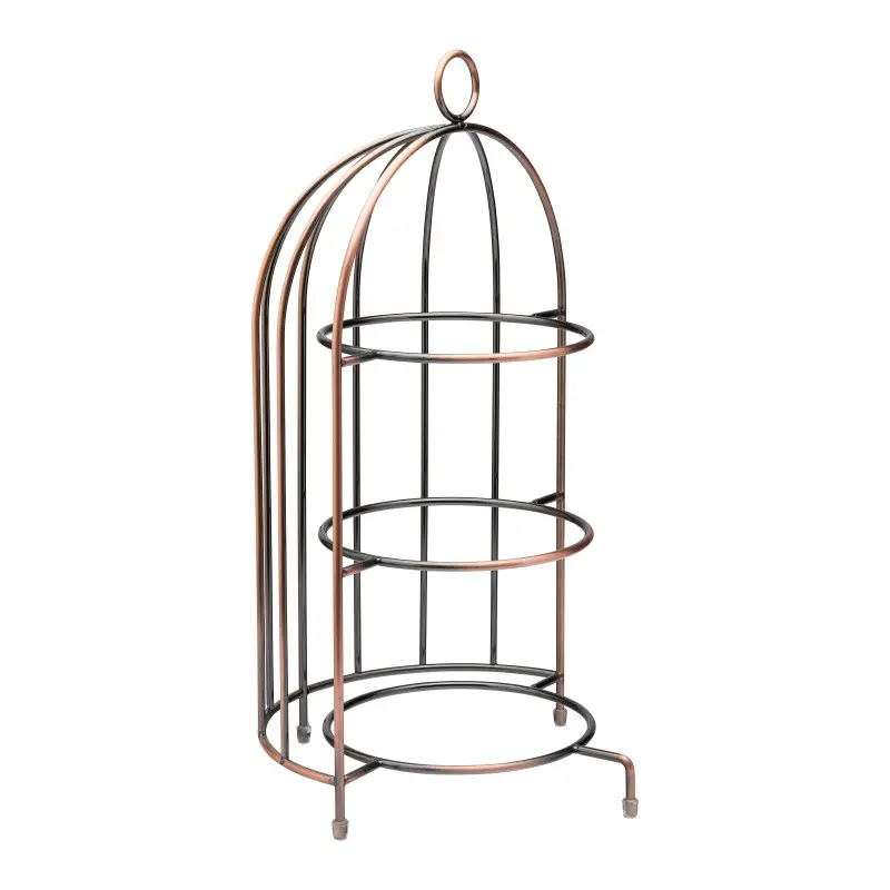 Utopia HW/Buffet Birdcage Plate Stand 18 1/2 H Vintage Copper Utopia HW/Buffet Birdcage Plate Stand 18 1/2 H Vintage Copper