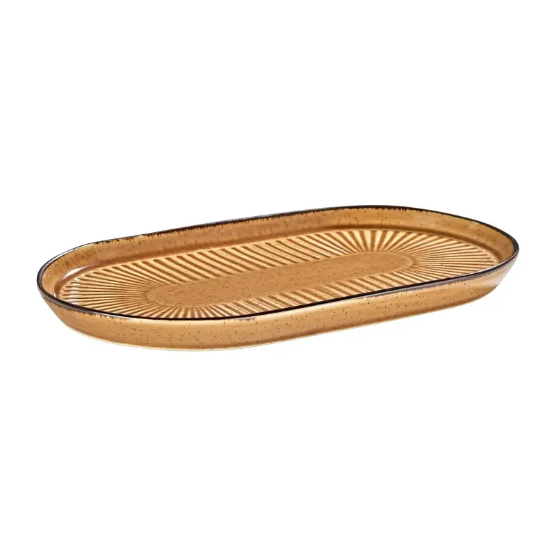 Porline Highlight Cinnamon Collection Sun Oval Platter 19 cm - Set of 24 Porline Highlight Cinnamon Collection Sun Oval Platter 19 cm - Set of 24