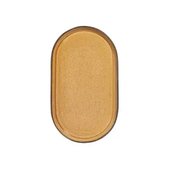 Porline Highlight Cinnamon Collection Oval Platter 14 cm - Set of 48