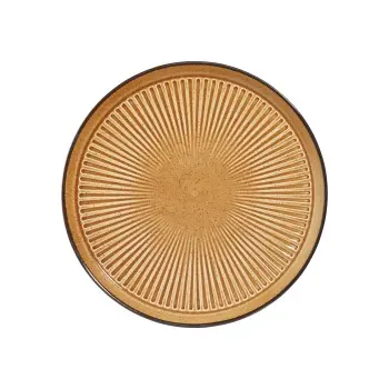 Porline Highlight Cinnamon Collection Sun Flat Plate 21 cm - Set of 12