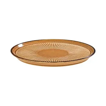 Porline Highlight Cinnamon Collection Sun Flat Plate 24 cm - Set of 12