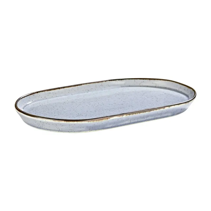 Porline highlight Breeze Collection Oval Platter 19 cm - Set of 24