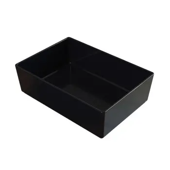 Tablecraft Contemporary Collection Straight-Sided Bowl 3 Qts 10"x7"x3.125" Black Nylon Coated Cast Aluminum