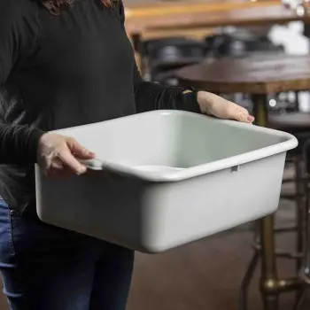 Tablecraft Tote Box 6 Gallon 21.5"x15.75"x7" - Polyethylene (High Density Copolymer) - NSF - Set of 12
