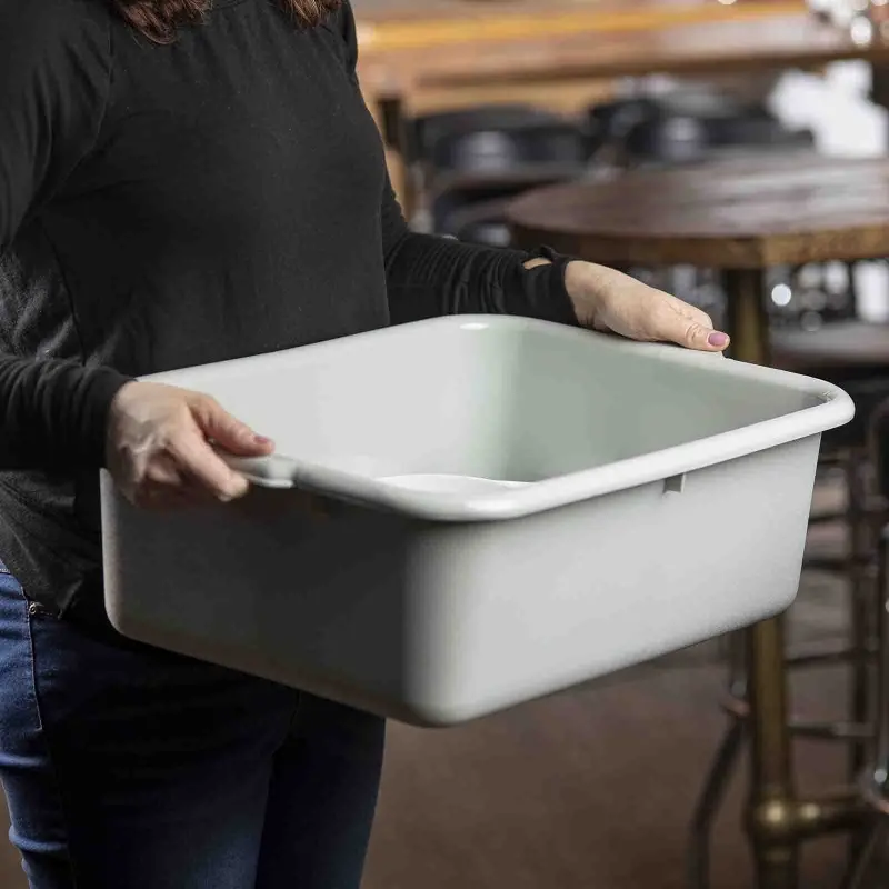 Tablecraft Tote Box 6 Gallon 21.5"x15.75"x7" - Polyethylene (High Density Copolymer) - NSF - Set of 12