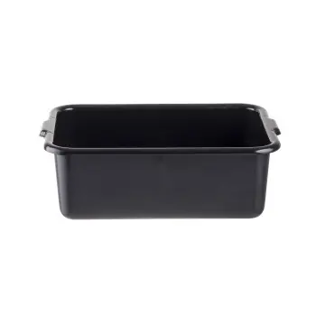 Tablecraft Tote Box 7 Gallon Black 21.5"x15.75"x7" - Polyethylene (High Density Copolymer) NSF - Palletized - NSF - Set