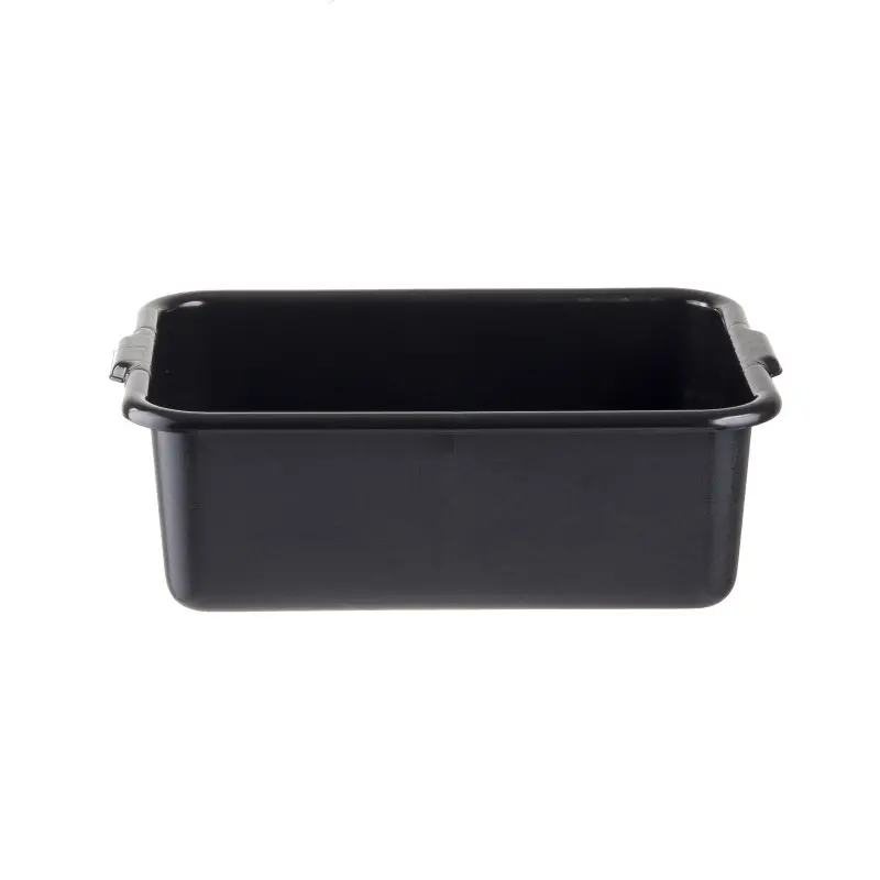 Tablecraft Tote Box 7 Gallon Black 21.5"x15.75"x7" - Polyethylene (High Density Copolymer) NSF - Palletized - NSF - Set