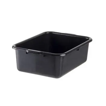 Tablecraft Tote Box 7 Gallon Black 21.5"x15.75"x7" - Polyethylene (High Density Copolymer) NSF - Palletized - NSF - Set