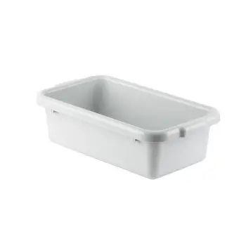 Tablecraft Tote Box 4 Gallon Gray 20.75"x12"x6.125" - Polyethylene (High Density Copolymer) - NSF - Set of 12