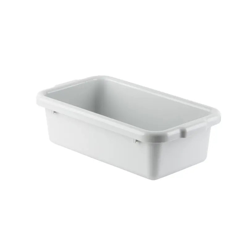Tablecraft Tote Box 4 Gallon Gray 20.75"x12"x6.125" - Polyethylene (High Density Copolymer) - NSF - Set of 12