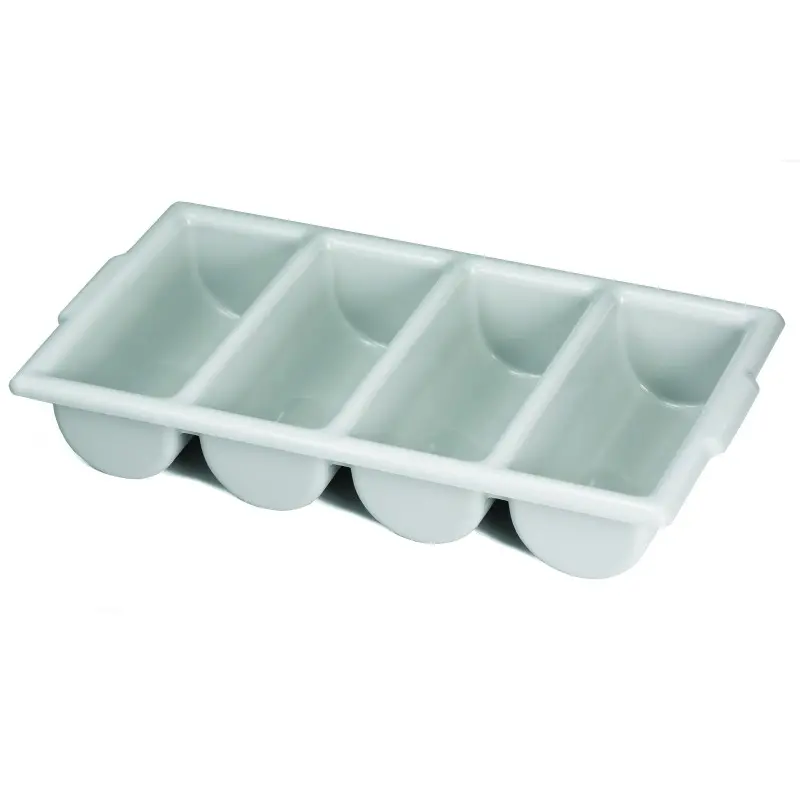 Tablecraft Cutlery Bin Gray 21.75"x11.75"x3.75" - Polyethylene (High Density Copolymer) - Set of 12