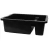 Tablecraft Tote Box 5 Gallon Black 21"x17"x7" - Polyethylene (High Density Copolymer) - NSF - Set of 6