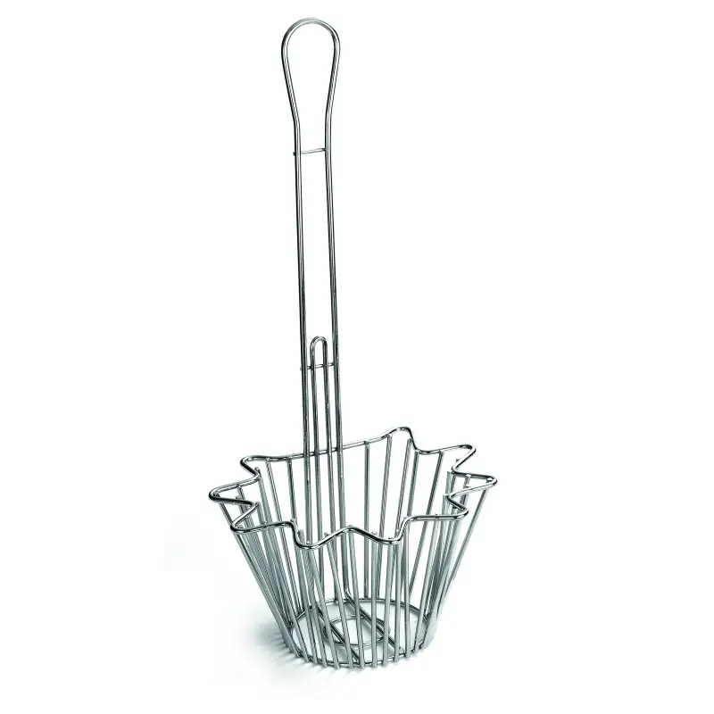 Tablecraft Deep Taco Fry Basket 5"x7"x18" - Chrome Plated (Over Metal)