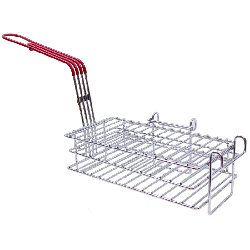 Tablecraft Burrito Fry Basket 22"x7"x10.5" - Nickel Plated (Over Steel)