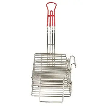 Tablecraft Burrito Fry Basket 22"x7"x10.5" - Nickel Plated (Over Steel)