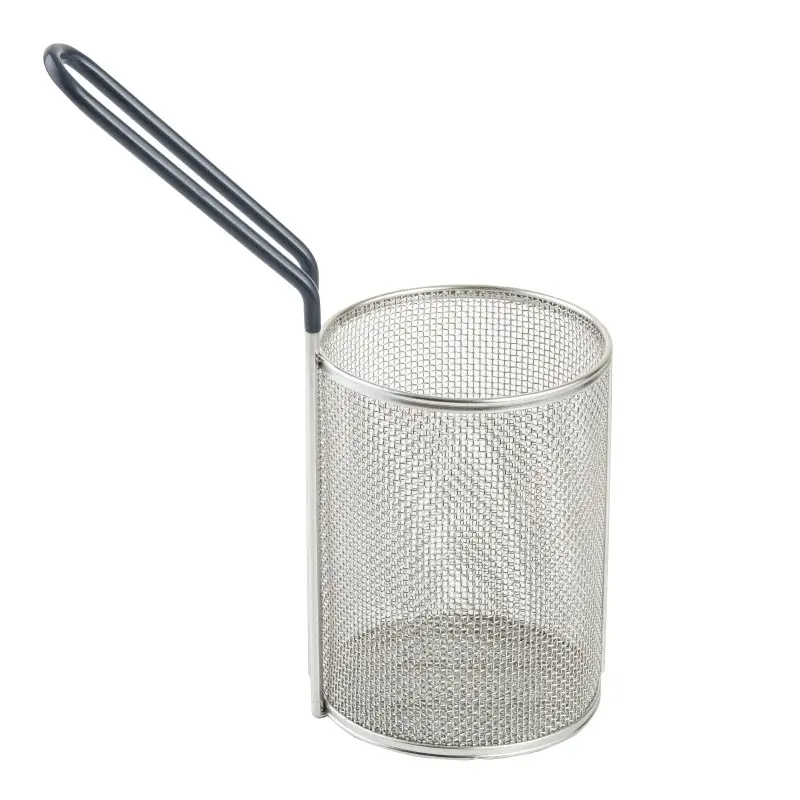 Tablecraft Round Pasta Basket 4.5"x4.5"x6" - Stainless Steel (18/8) - 4.5" dia x 6" - 5" Handle - Set of 2