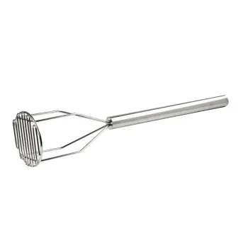 Tablecraft Round Potato Masher 5"x5"x24" - Stainless Steel (200 Series)