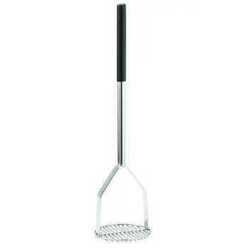 Tablecraft Round Potato Masher 6"x6"x24" - Chrome Plated (Over Metal)