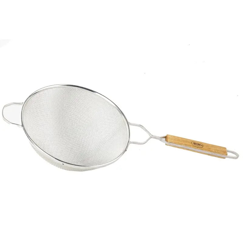 Tablecraft Double Mesh Strainer 23"x10.25"x4.5" - Tin Plated (Over Iron) Tablecraft Double Mesh Strainer 23"x10.25"x4.5" - Tin Plated (Over Iron)