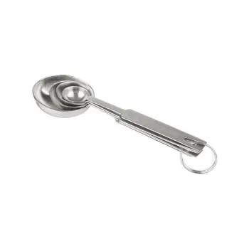 Tablecraft Heavyweight Measuring Cup Set 5.1875"x1.6875"x.75" - Stainless Steel Set of 4: 1/4tsp - 1/2tsp - 1tsp - 1tbsp