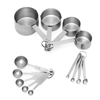 Tablecraft Baker's Dozen Measuring Set 8"x2.75"x11.5" - Stainless Steel (202) Includes H723 - H725 - H722A