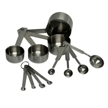 Tablecraft Baker's Dozen Measuring Set 8"x2.75"x11.5" - Stainless Steel (202) Includes H723 - H725 - H722A
