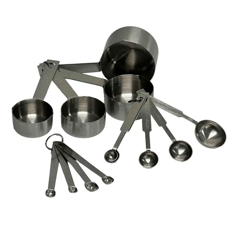 Tablecraft Baker's Dozen Measuring Set 8"x2.75"x11.5" - Stainless Steel (202) Includes H723 - H725 - H722A