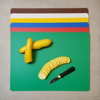Tablecraft Flexible Cutting Boards 18"x12"x.055" - Polyp. (PP) Incl: Blue - Brown - Green - Red - White - Yellow - NSF