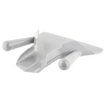 Tablecraft Dual Handle French Fry Scoop Gray 8.125"x9.125"x2" - Polypropylene (PP) - NSF