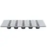 Aluminized Steel Large Crown Muffin Pan 6 Oz. 26"x18"x2" - 20 Cups (4 x 5) - Silicone Glazed Non-Stick Coating