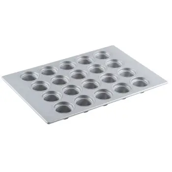 Aluminized Steel Large Crown Muffin Pan 6 Oz. 26"x18"x2" - 20 Cups (4 x 5) - Silicone Glazed Non-Stick Coating