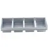 Aluminized Steel 4-Loaf Strapped Bread Pan 22"x10"x2.75" - 9 x 4.5 x 2.75" Pans - Non-Stick Silicone Glaze