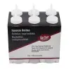 Tablecraft Squeeze Bottle 12 Oz. Clear 2.31"x2.31"x8.43" - Poly. (LDPE) 38mm - Standard Cone-Tip Top - 6/Pack - 12 Pack